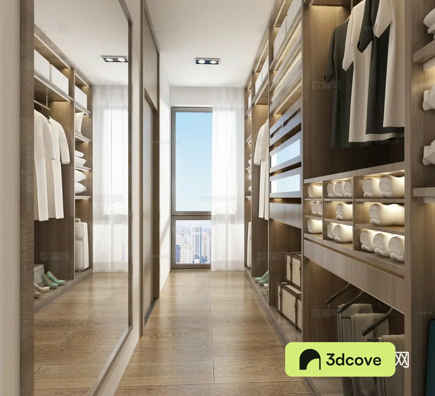 Modern cloakroom Clothes combination