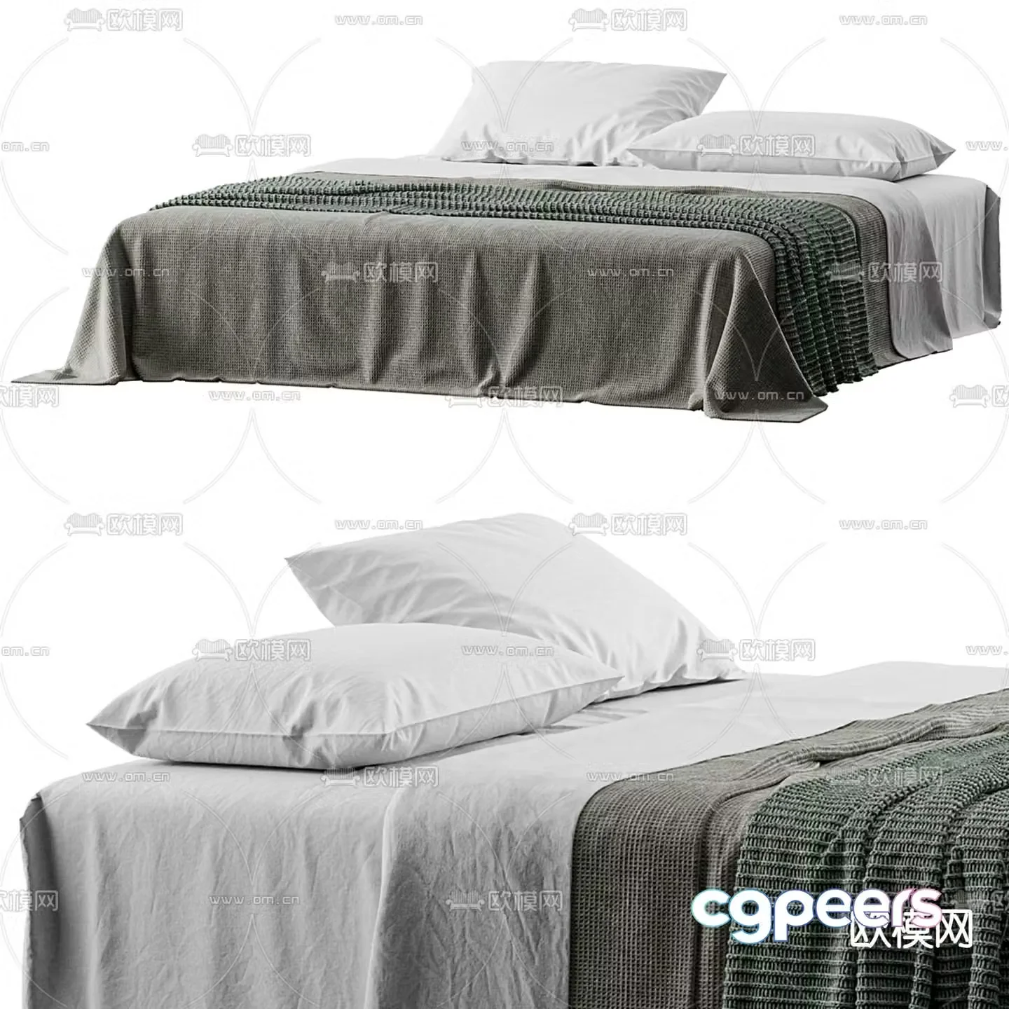 Sheets Magic Linen Bedding Quilt 3d model
