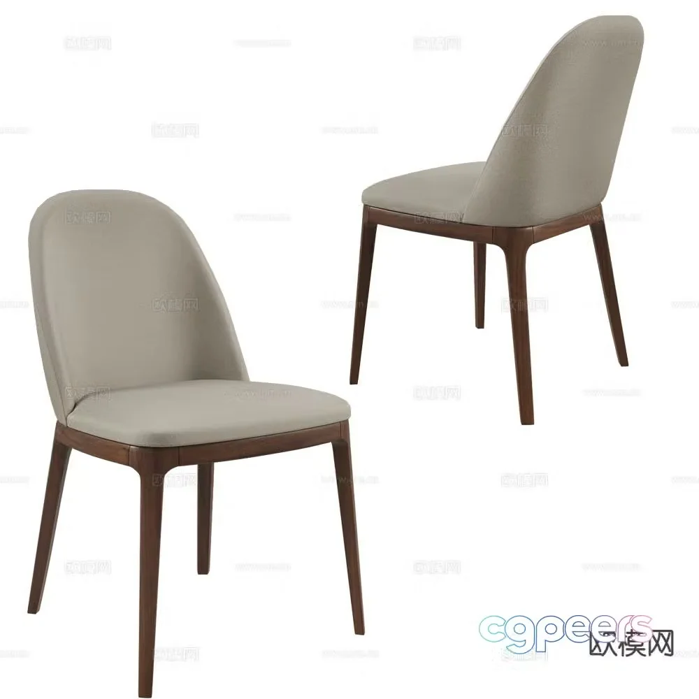 Pacini & Cappellini modern chair dining chair 3d model