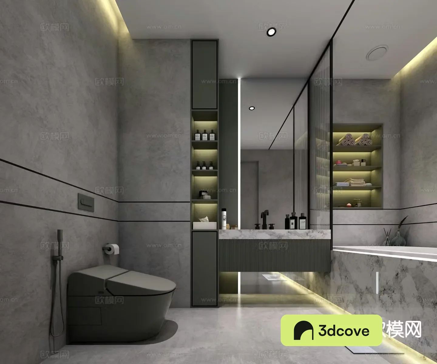 Industrial style bathroom