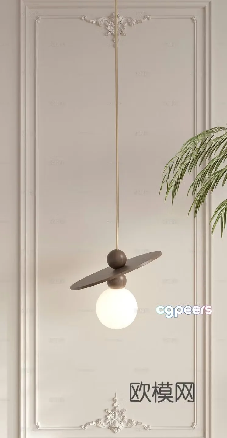 Bedside chandelier 3d model
