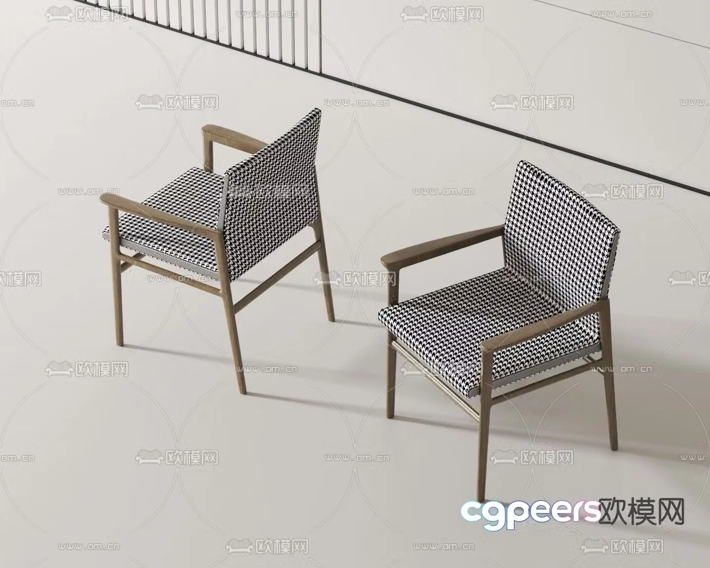 Modern chair dining chair 3d model