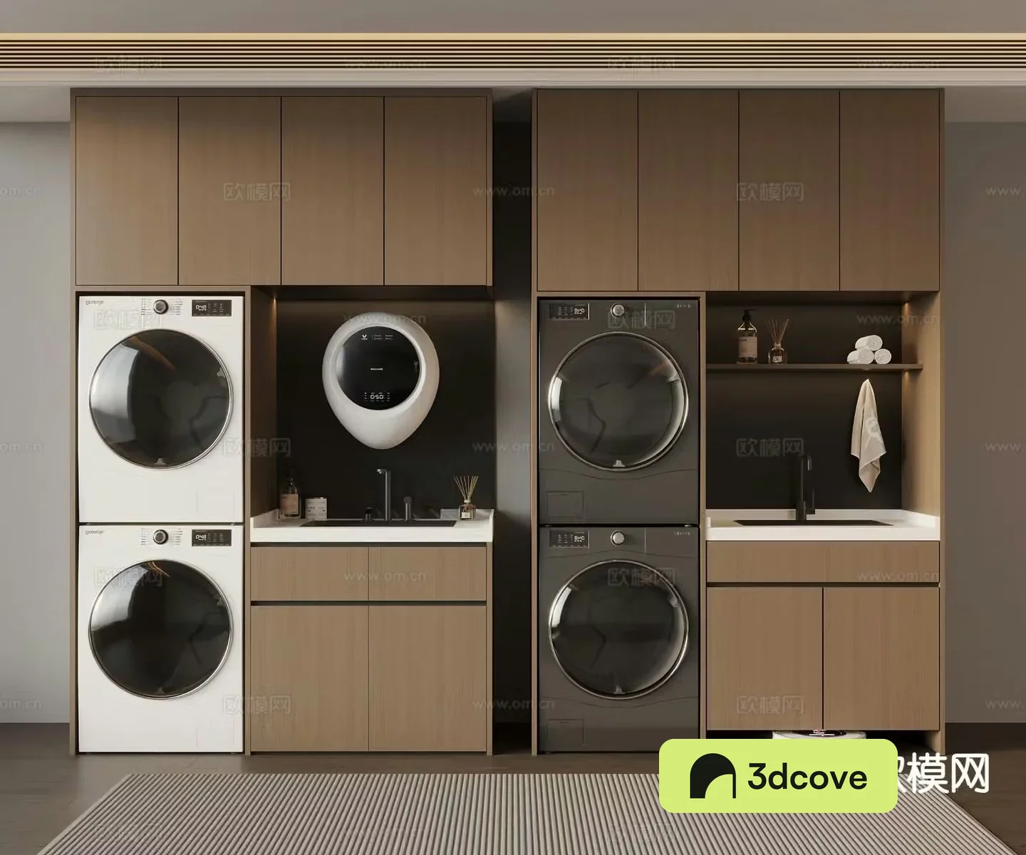 Italian washing machine cabinet balcony cabinet