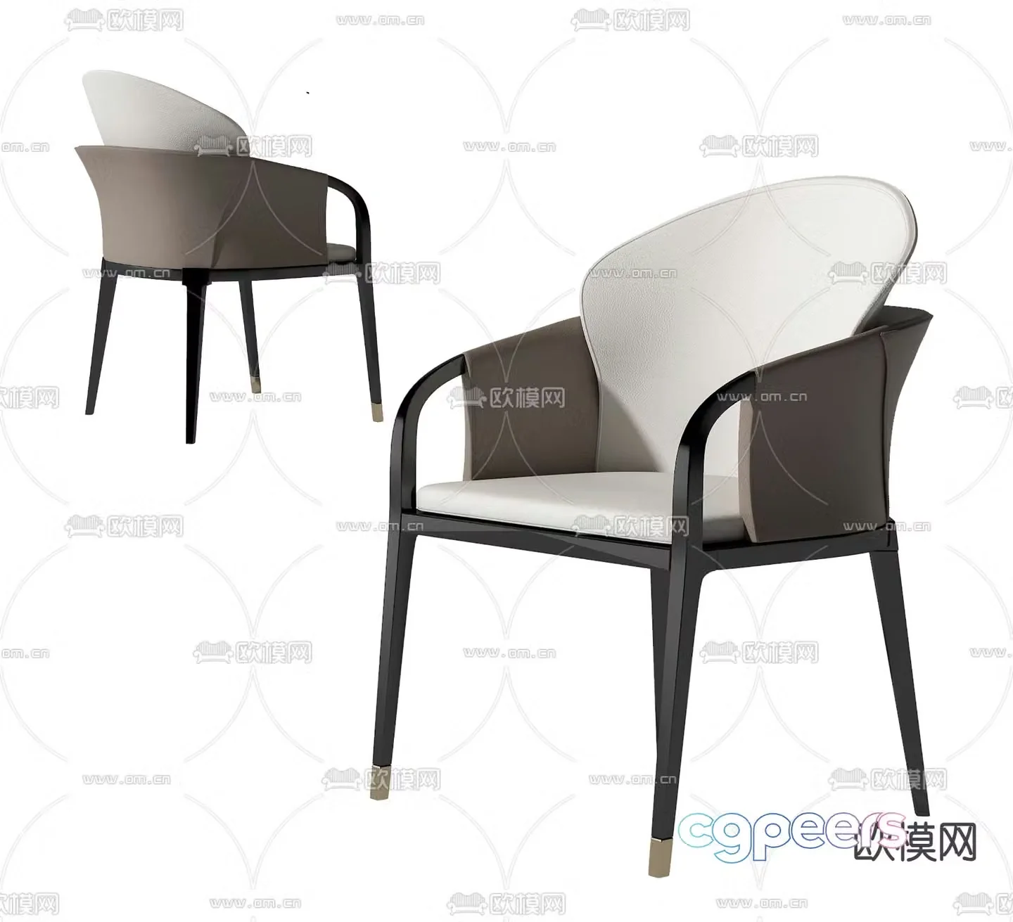 New Chinese style chair dining chair 3d model