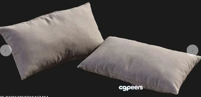 Two Beige Pillows 3D Model – 4477 – VRAY Render