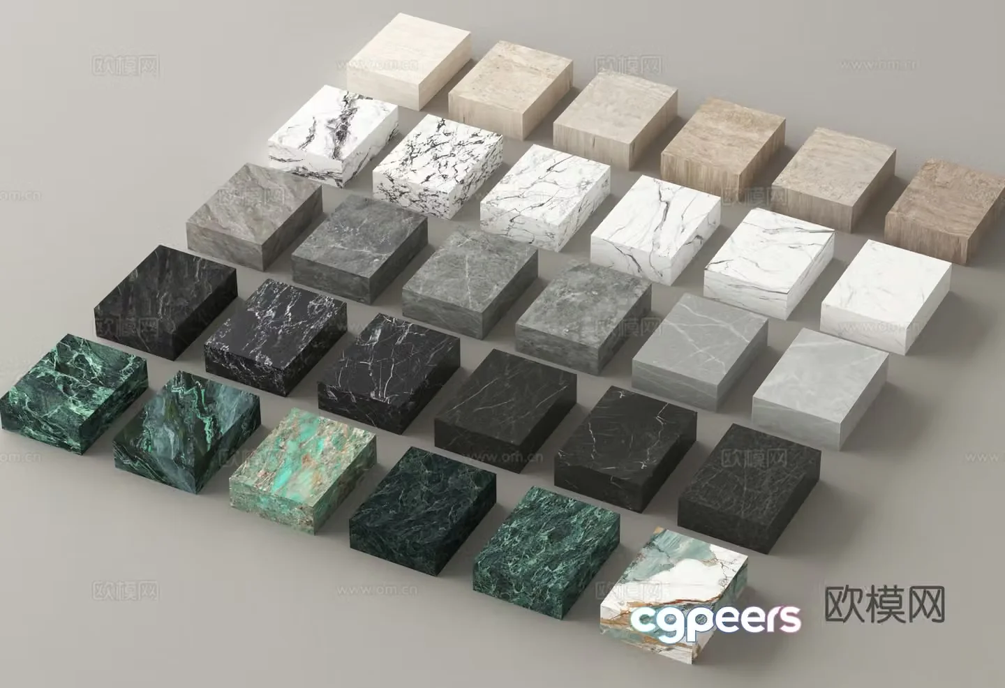 Modern stone marble stone wall panel terrazzo 3d model