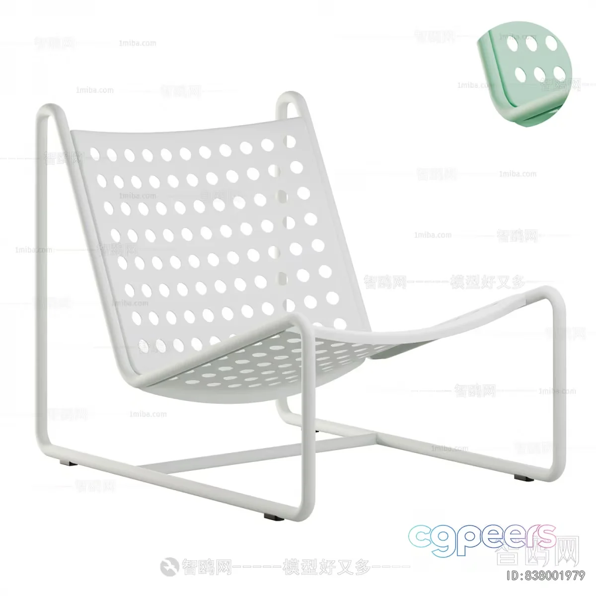 White Metal Chair 3D Model – 17439 – VRAY Render
