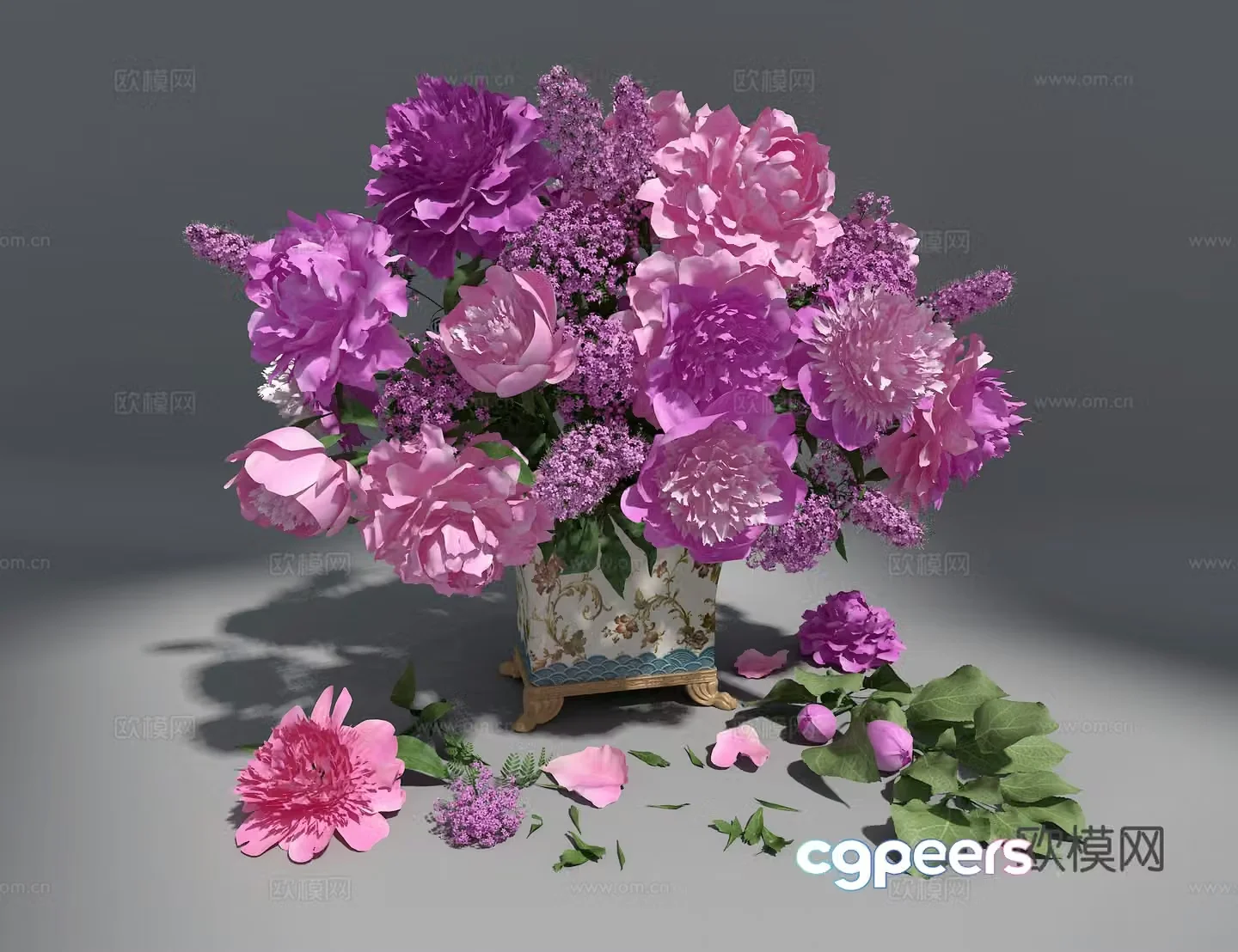 Peony 3d model