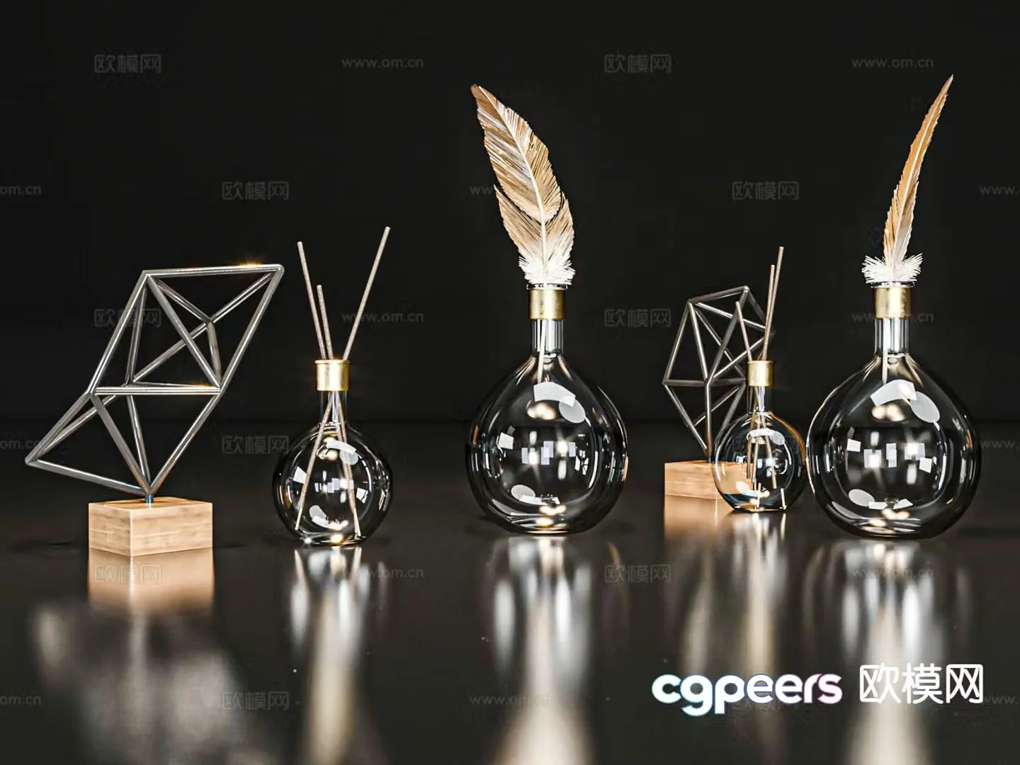 Modern decorations crafts ornaments 3d model