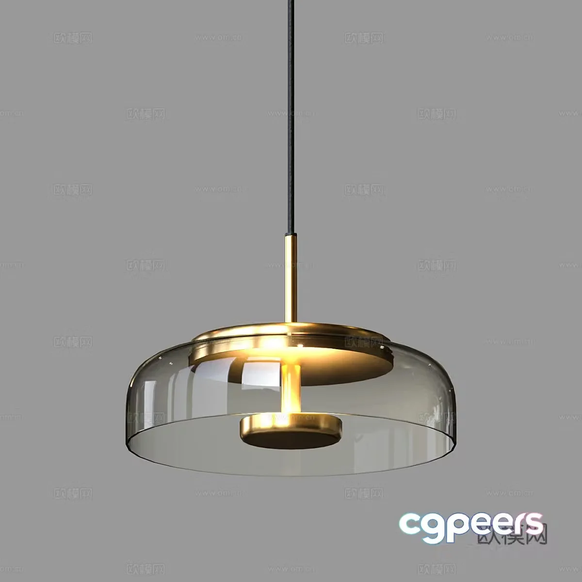 Modern simple chandelier chandelier simple chandelier glass chandelier 3d model