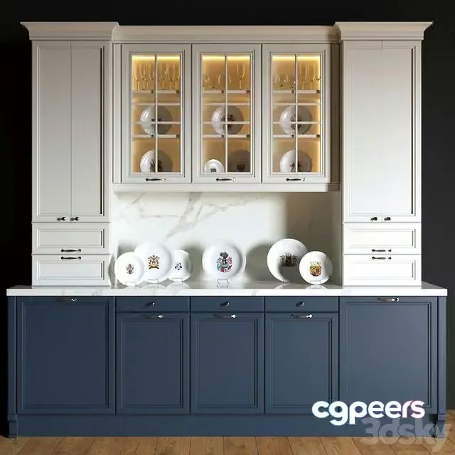 3ds Max Free – Decorated sideboard