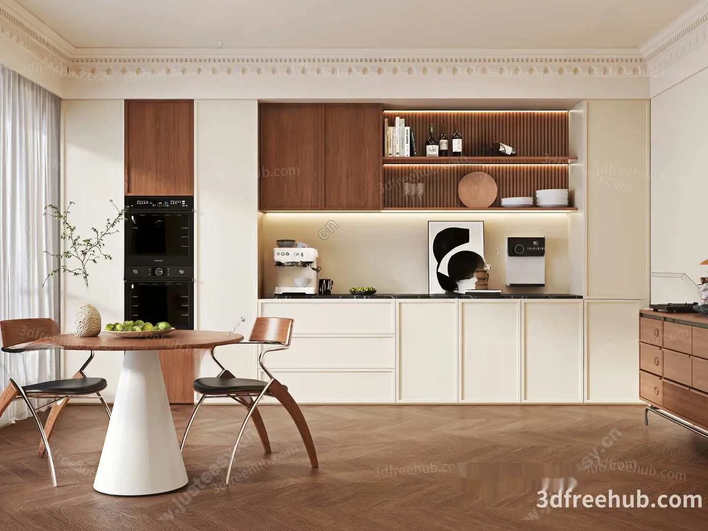 Modern Kitchen 3D Model – 18535 – VRAY Render