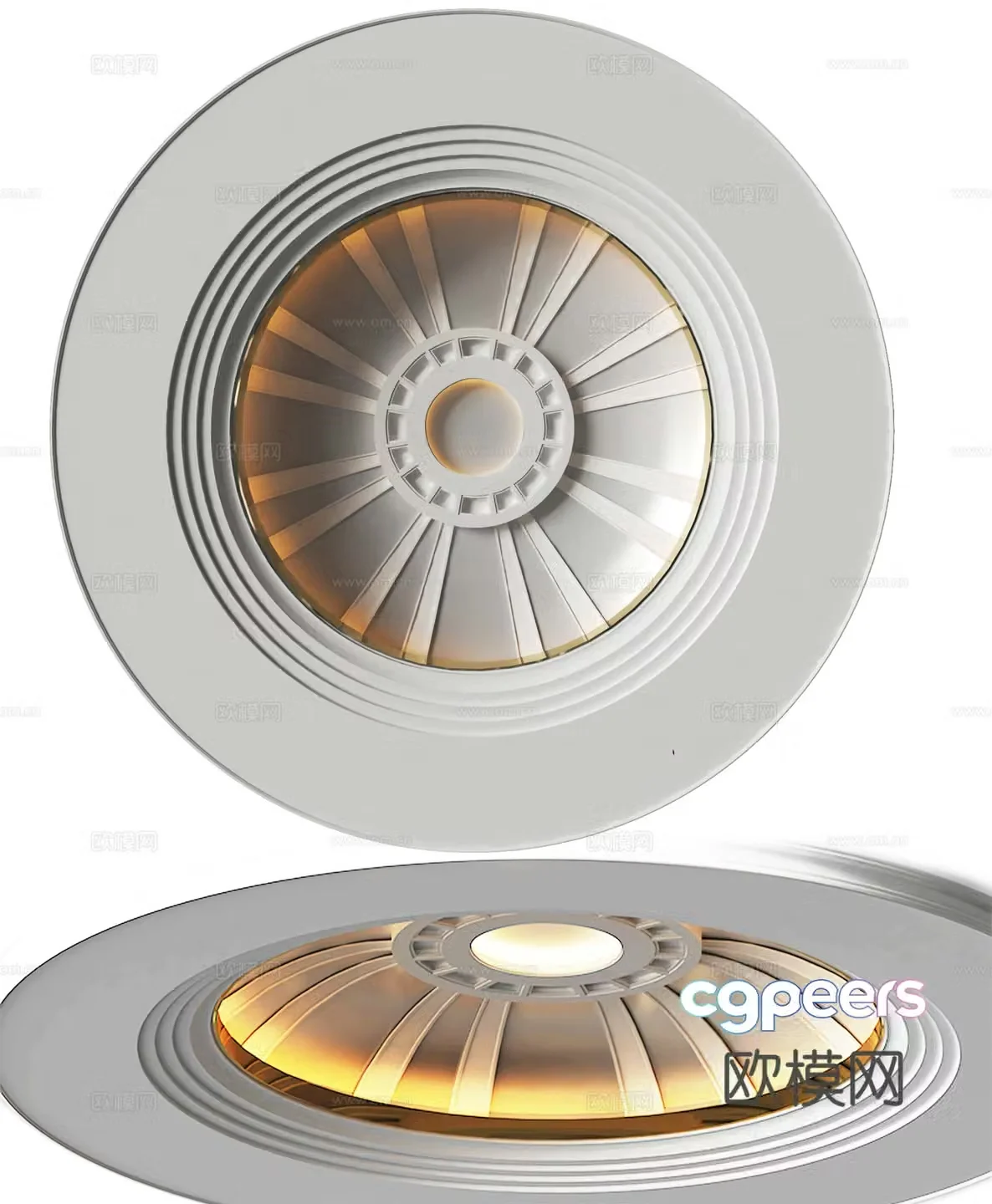 French circular ceiling dome 3D model