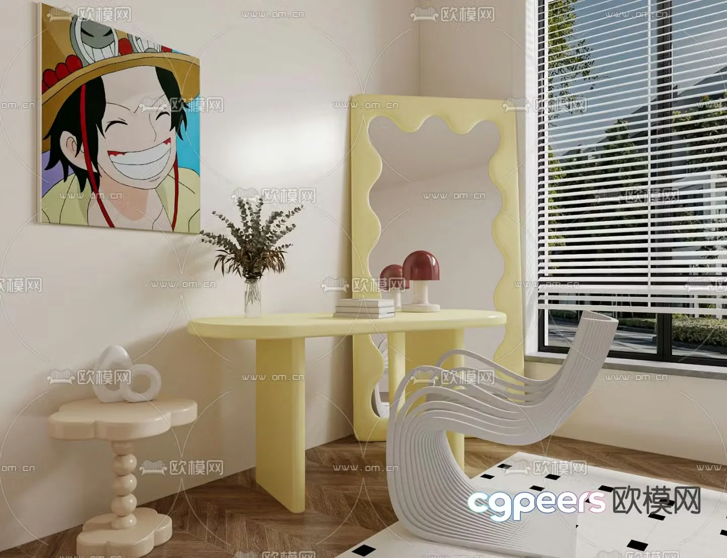 Children’s desk writing desk 3d model