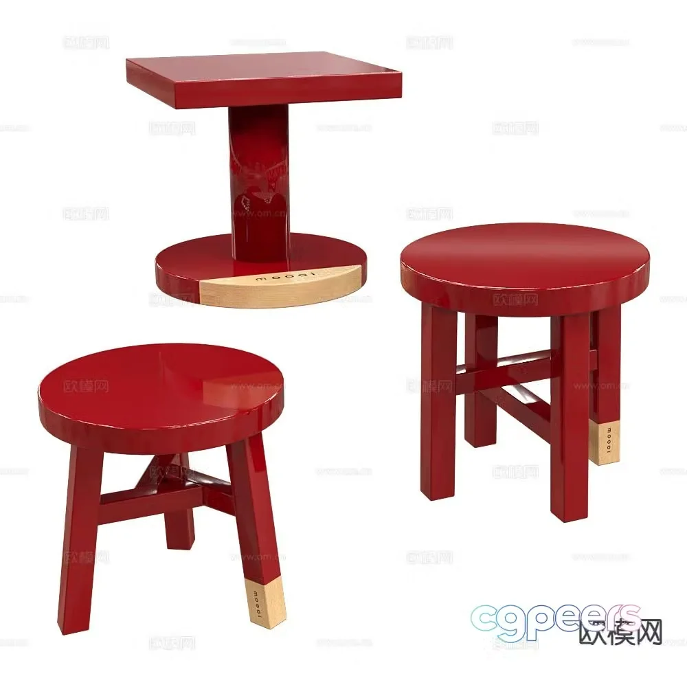 Moooi low stool 3d model