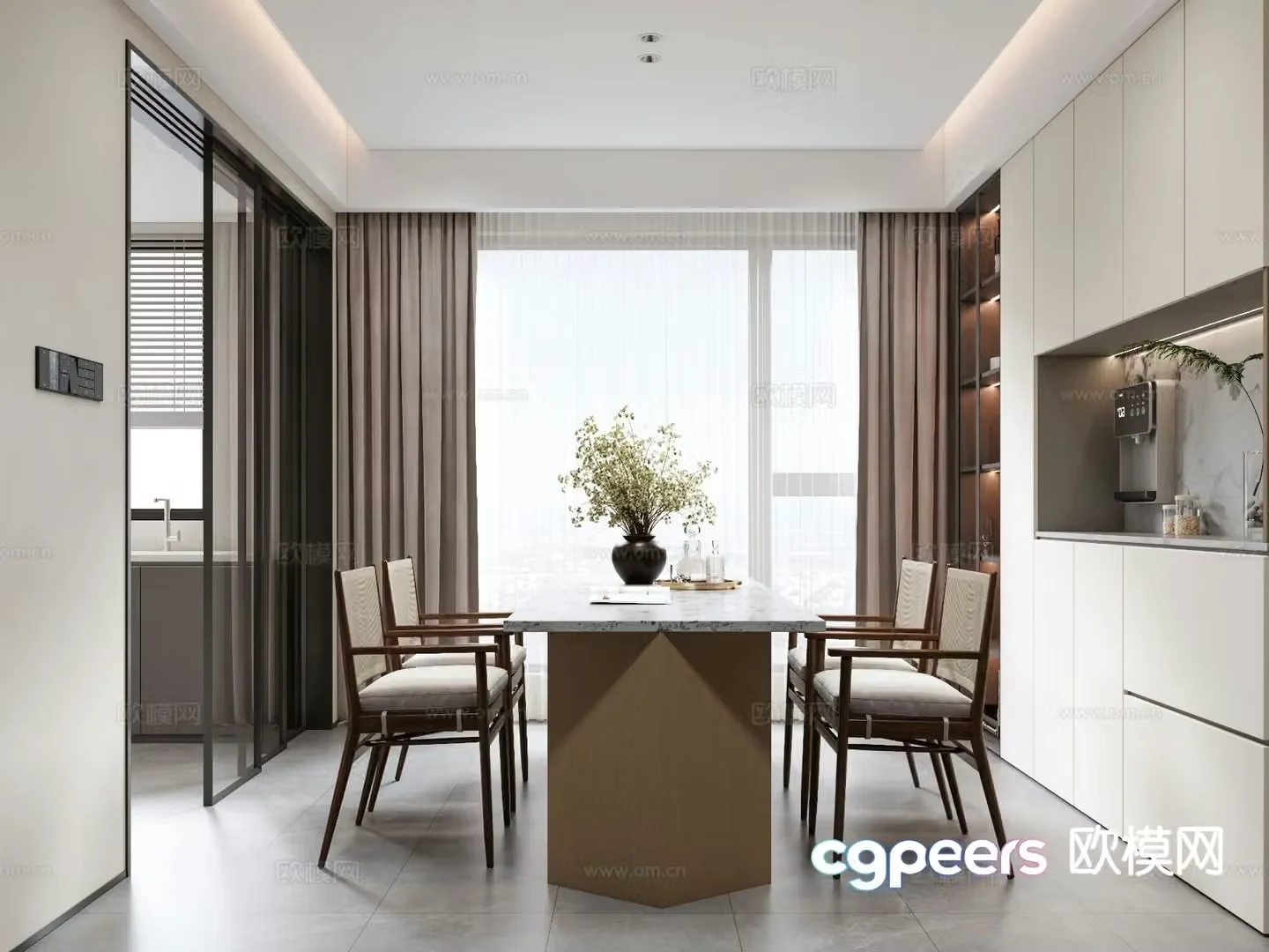Modern restaurant 3d model