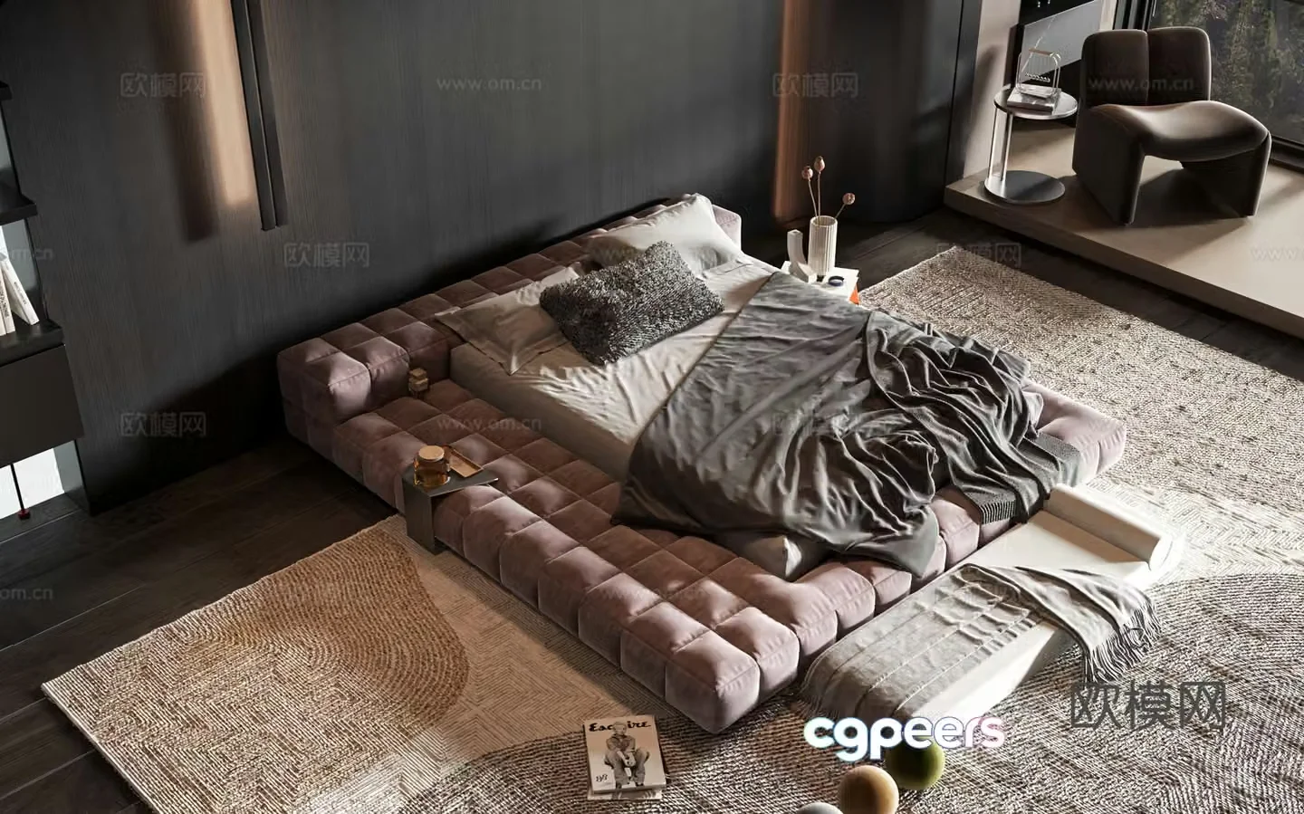 Modern style product bed 3d model