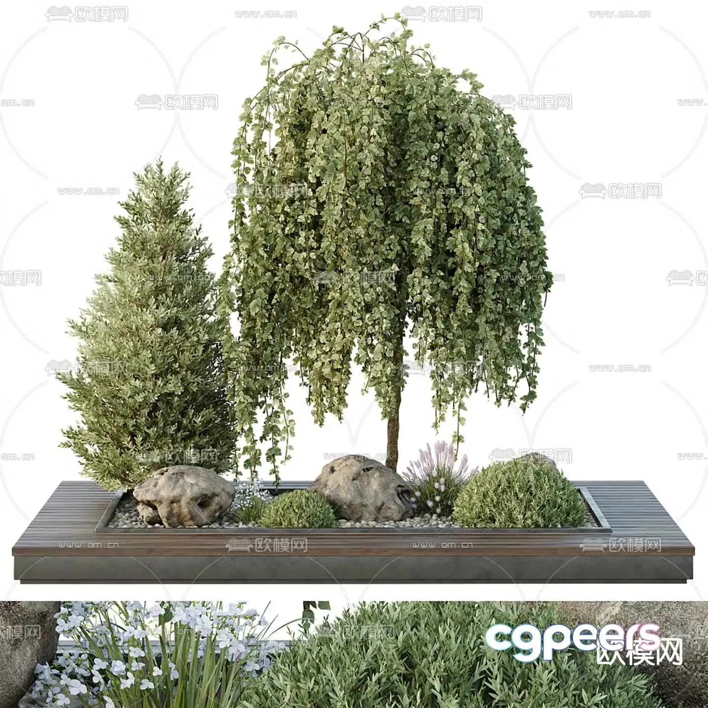 Landscape sketch plant landscaping 3D model