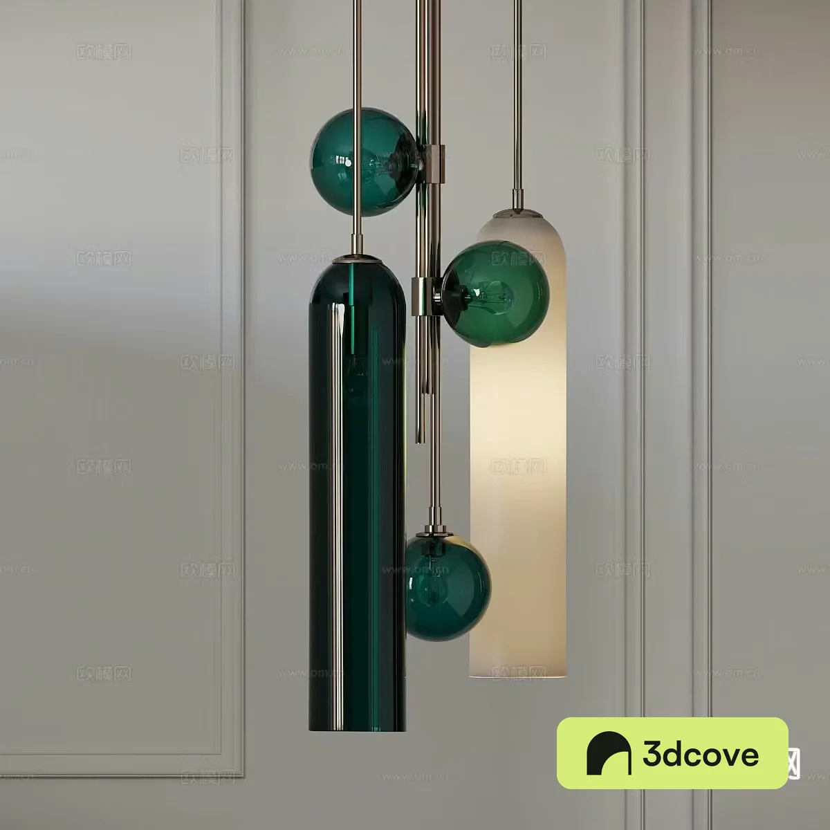 Light luxury glass chandelier