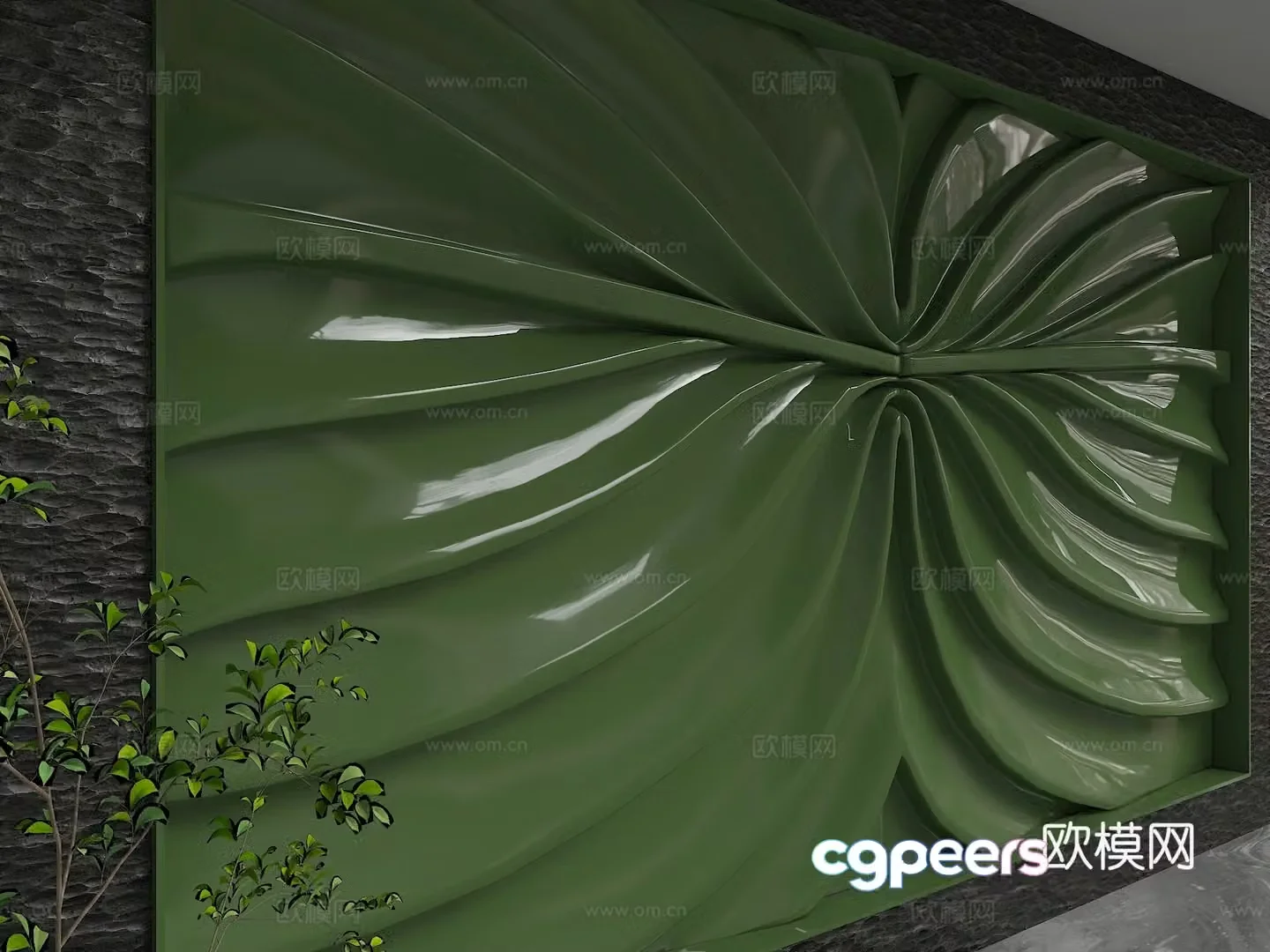 Modern background wall 3d model