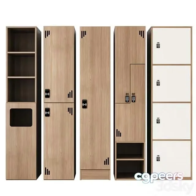 3ds Max Free – Locker room lockers 006