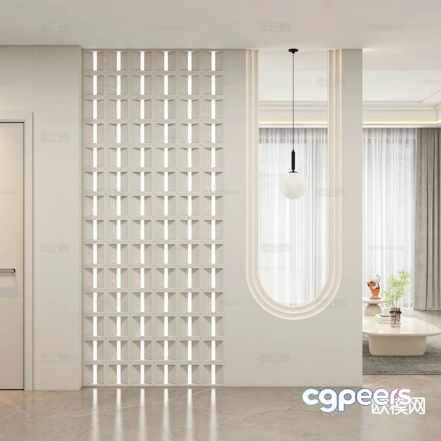 Modern entrance hall 3D model