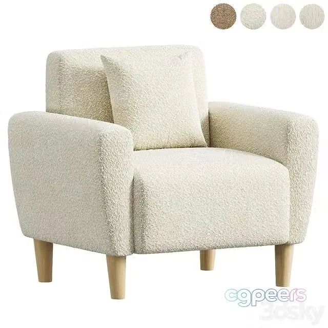 3ds Max Free – Mid-Century Accent Chairs Upholstered Fabric Accent Armchair