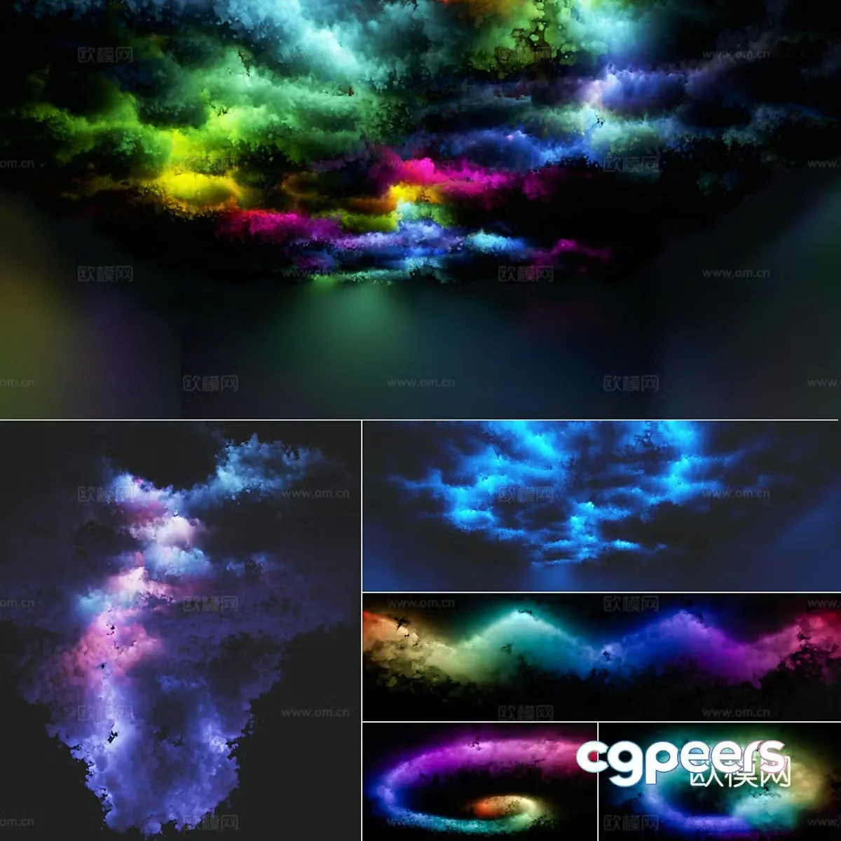 Modern cotton cloud ceiling 3d model