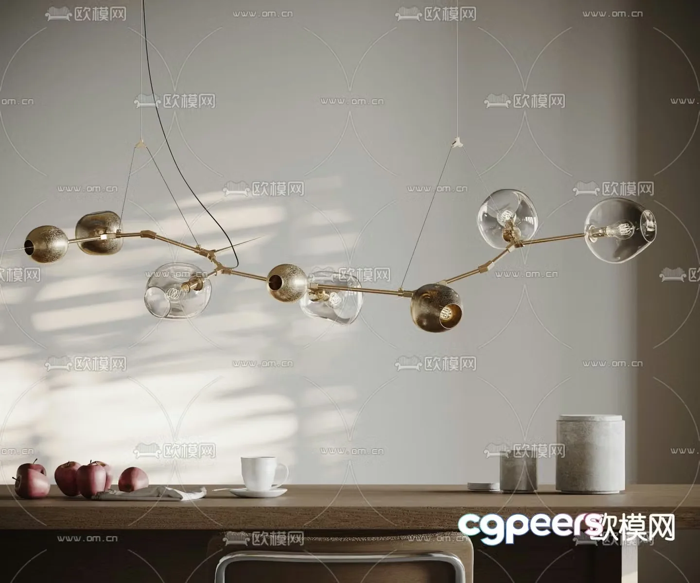 Chandelier Spherical Light Art Lamp 3D Model