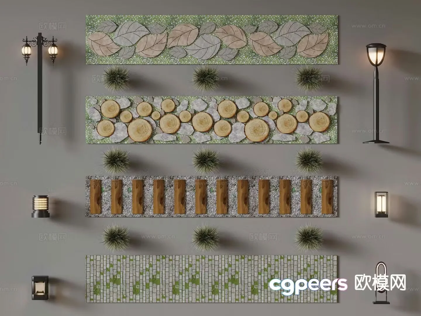 Modern slate step 3d model