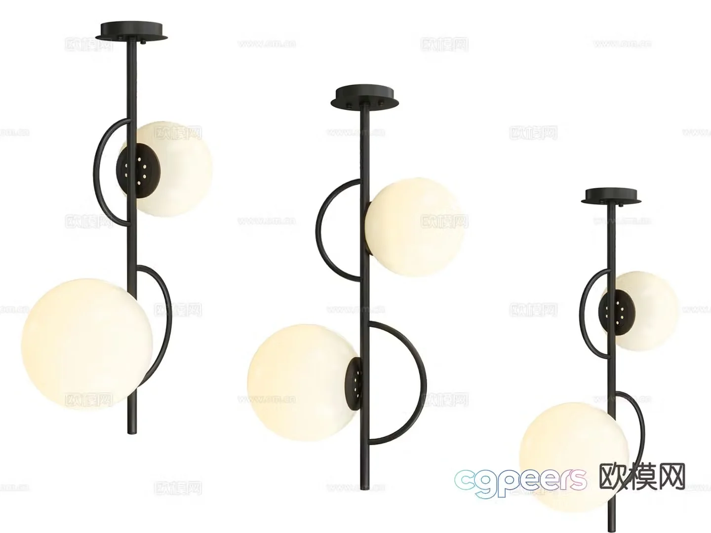 European style chandelier art chandelier 3d model