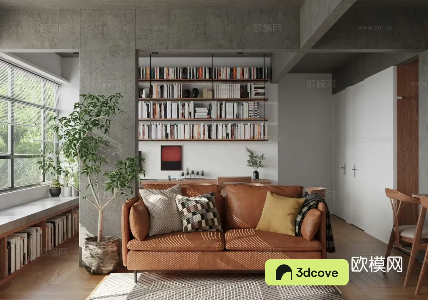 Wasabi style living room medieval style living room medieval style furniture medieval style desk and chair 3D model