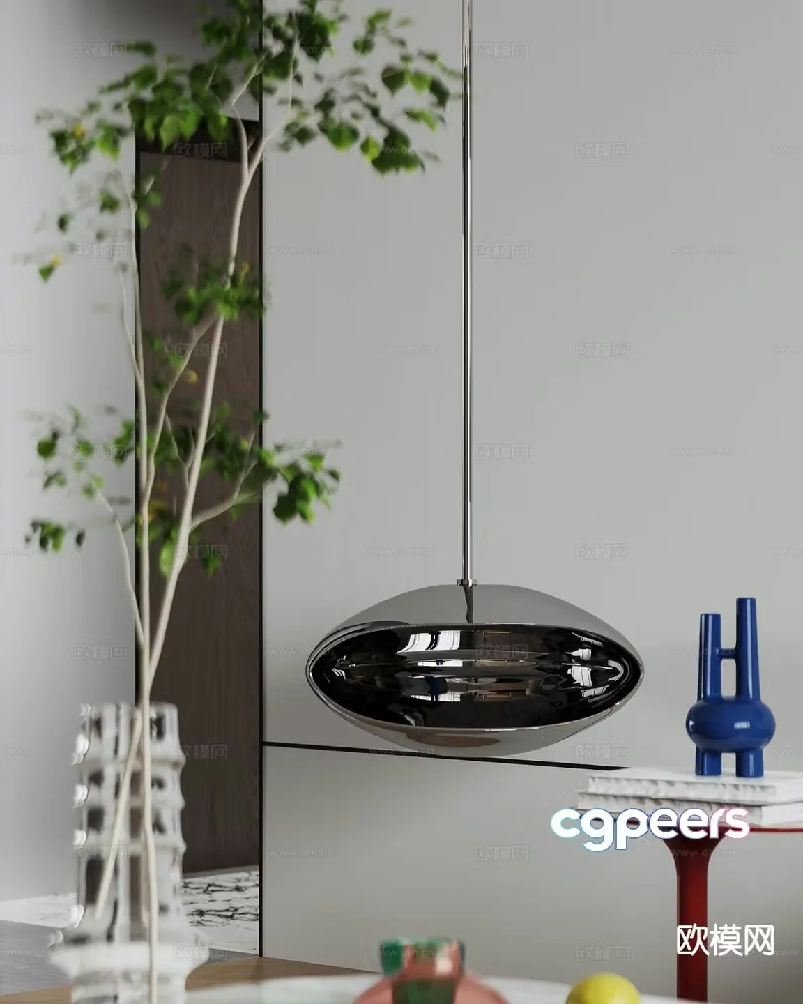 Modern hanging sculpture ornaments 3D model