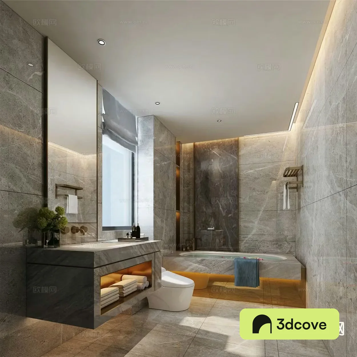 Modern minimalist bathroom