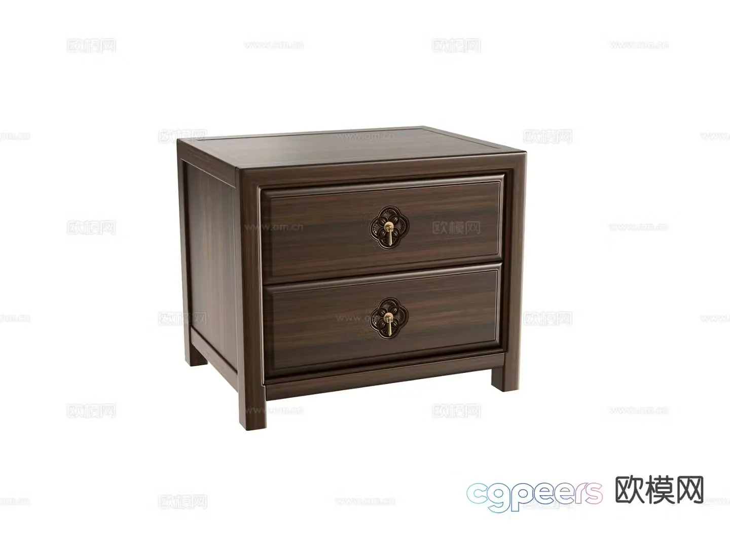 New Chinese style bedside table 3d model