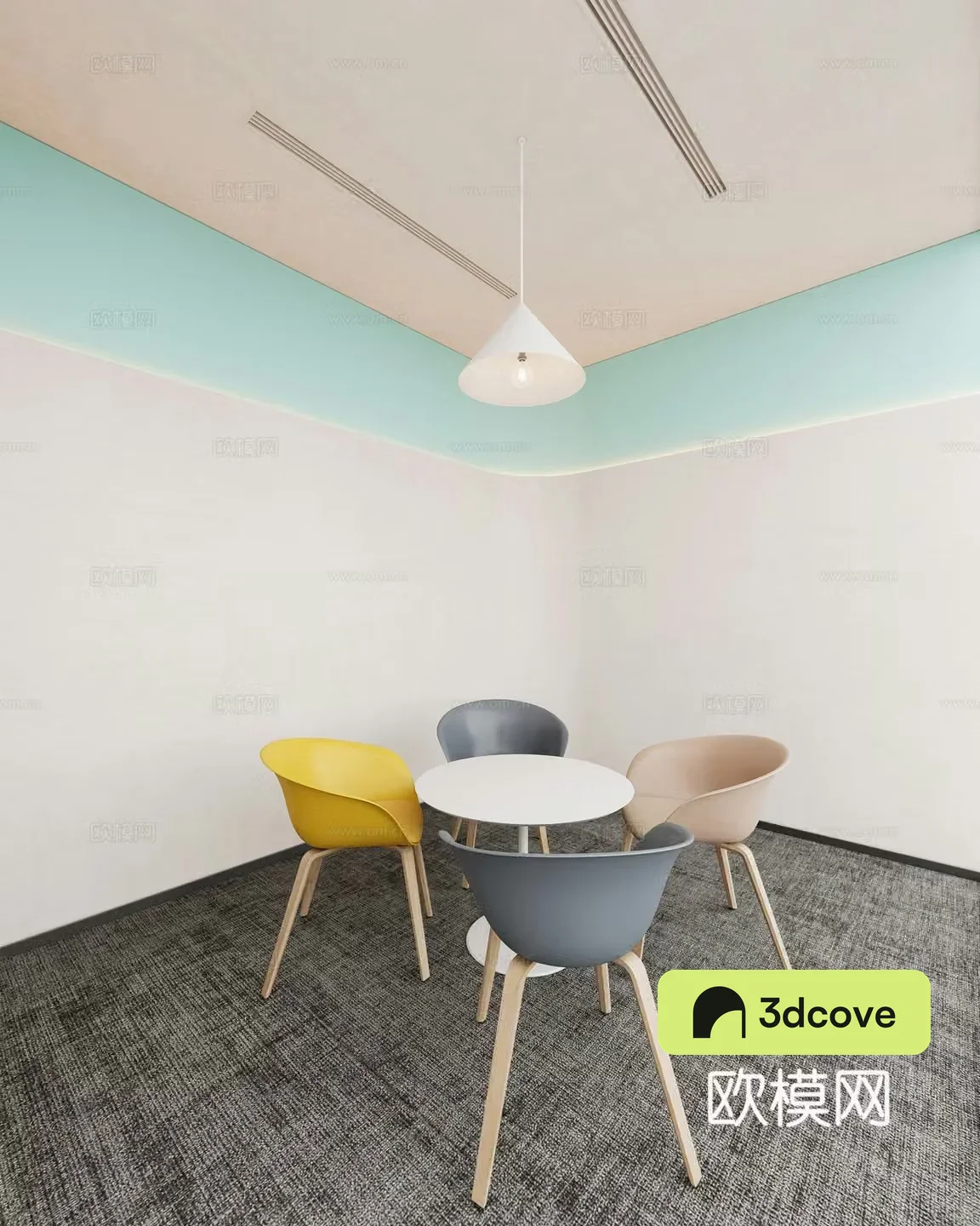 Modern office negotiation room