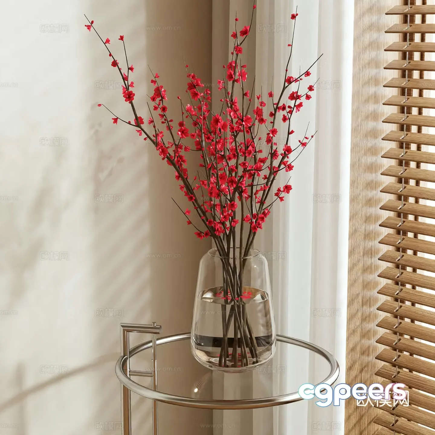 vase floral arrangement flower arrangement 3d model