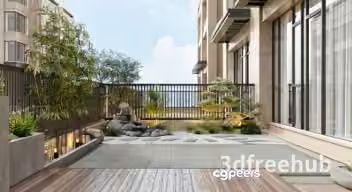 Modern Outdoor Patio 3D Model – 21593 – VRAY Render