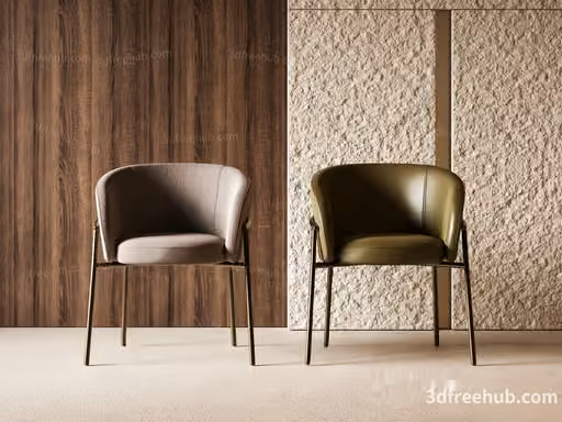 Two Chairs 3D Model – 21245 – VRAY Render