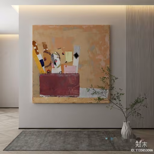 Modern Art Piece 3D Model – 21445 – VRAY Render