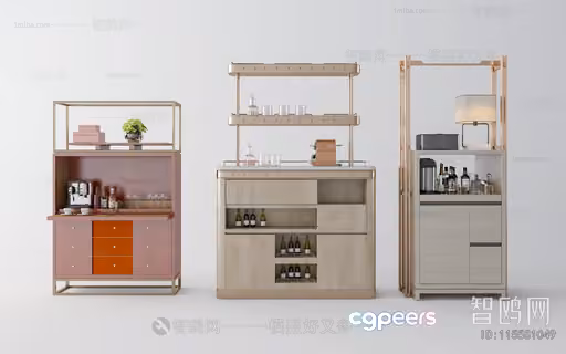 Modern Bar Furniture 3D Model – 23442 – VRAY Render
