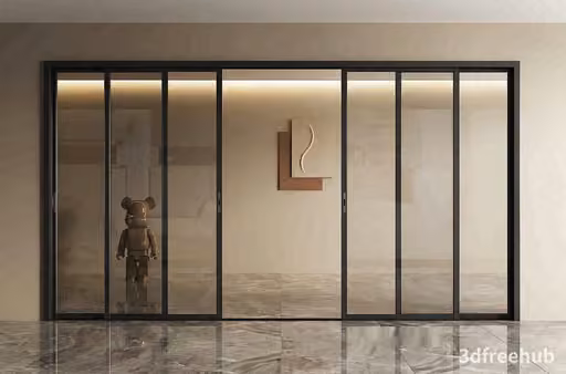 Modern Sliding Doors 3D Model – 21885 – VRAY Render