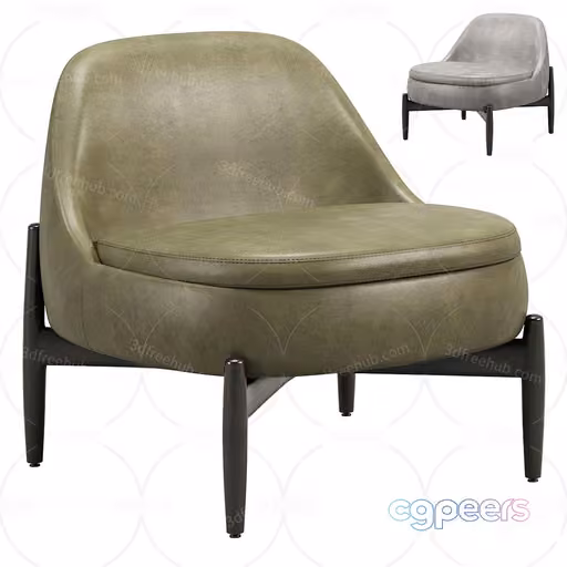 Modern Leather Chair 3D Model – 22703 – VRAY Render