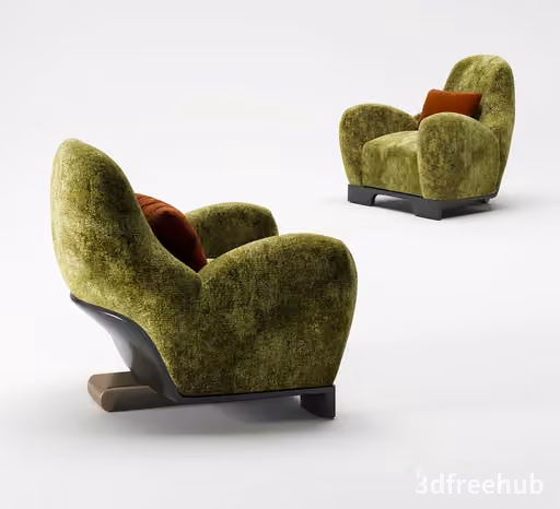 Cozy Green Chairs 3D Model – 22664 – VRAY Render