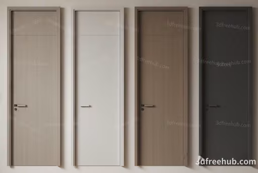 Four Doors 3D Model – 21623 – VRAY Render