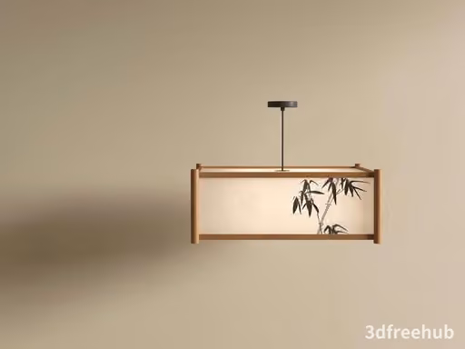 A Light Fixture With A Bamboo Design