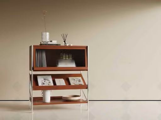 Modern Wooden Shelving Unit 3D Model – 23393 – VRAY Render