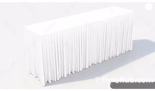 A White Tablecloth On A Table 3D Model – 23273 – VRAY Render