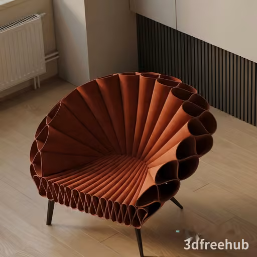 Modern Brown Chair 3D Model – 21253 – VRAY Render