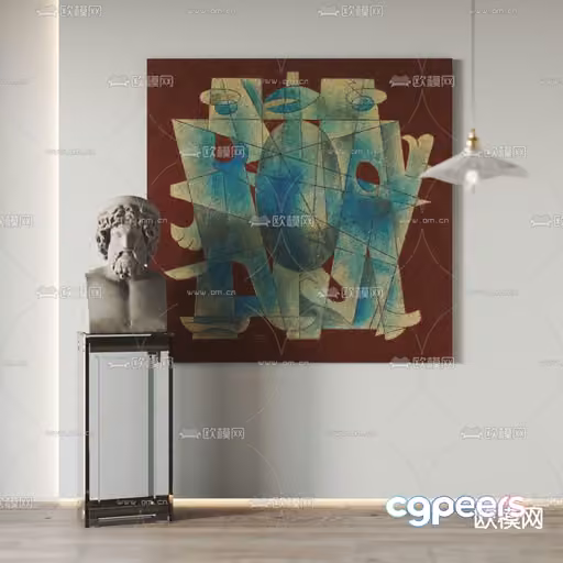 A Painting On The Wall 3D Model – 21725 – VRAY Render